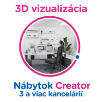 3D vizualizácia Creator: 3 a viac kancelárii