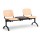 Drevená lavica ISO II, 2-sedadlo + stolík - čierne nohy