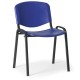 Plastová stolička ISO - čierne nohy - Modrá