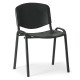Plastová stolička ISO - čierne nohy - Čierna