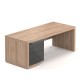 Stôl Lineart 200 x 85 cm + ľavý kontajner - Brest svetlý / antracit