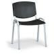 Konferenčná stolička Design - sivé nohy - Čierna
