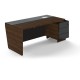 Stôl Trevix 200,5 x 90 cm + pravý kontajner - Dub Charleston / čierna