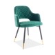 Jedálenská stolička Franco Velvet - Tmavo zelená