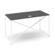 Stôl ProX 138 x 67 cm, s krytkou - Grafit / biela