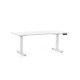 Výškovo nastaviteľný stôl OfficeTech D, 160 x 80 cm, biela podnož - Biela