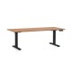 Výškovo nastaviteľný stôl OfficeTech D 180 x 80 cm, čierna podnož - Buk