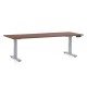 Výškovo nastaviteľný stôl OfficeTech D 200 x 80 cm, šedá podnož