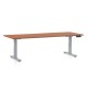Výškovo nastaviteľný stôl OfficeTech D 200 x 80 cm, šedá podnož