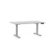 Výškovo nastaviteľný stôl OfficeTech D, 120 x 80 cm, šedá podnož - Svetlosivá