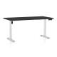 Výškovo nastaviteľný stôl OfficeTech B 160 x 80 cm, biela podnož - Čierna