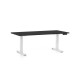 Výškovo nastaviteľný stôl OfficeTech D, 160 x 80 cm, biela podnož - Čierna