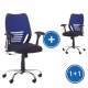 Kancelárska stolička Santos 1 + 1 ZADARMO - Modrá