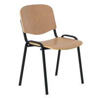 Drevená konferenčná stolička ISO - čierne nohy