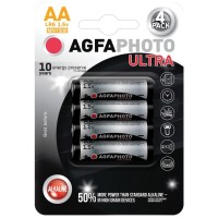 Ultra alkalická batéria AgfaPhoto LR06/AA, 1,5 V, blister 4 ks