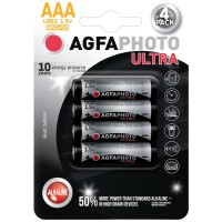 Ultra alkalická batéria AgfaPhoto LR03/AAA, 1,5 V, blister 4 ks