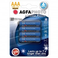 Power alkalická batéria AgfaPhoto LR03/AAA, 1,5 V, blister 4 ks