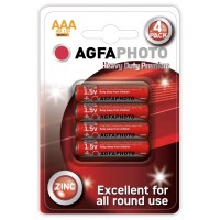Zinková batéria AgfaPhoto R03/AAA, 1,5 V, blister 4 ks