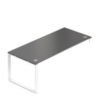 Stôl Creator 200 x 90 cm, biela podnož, 1 noha