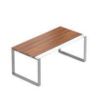 Stôl Creator 180 x 90 cm, sivá podnož, 2 nohy