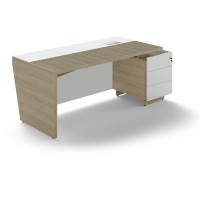 Stôl Trevix 200,5 x 90 cm + pravý kontajner
