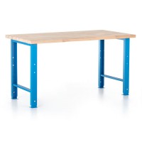 Výškovo nastaviteľný dielenský stôl 150 x 80 cm