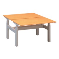Stôl ProOffice Ergo Up DUO 120 cm, sivá podnož