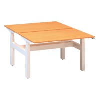 Stôl ProOffice Ergo Up DUO 120 cm, biela podnož