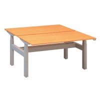 Stôl ProOffice Ergo Up DUO 140 cm, sivá podnož