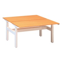 Stôl ProOffice Ergo Up DUO 140 cm, biela podnož