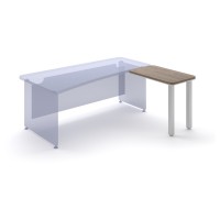 Prístavný stôl TopOffice, pravý, 90 x 55 cm