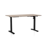 Výškovo nastaviteľný stôl OfficeTech A 140 x 80 cm, čierna podnož