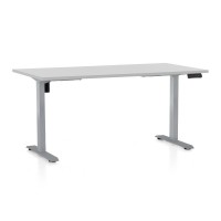 Výškovo nastaviteľný stôl OfficeTech B, 160 x 80 cm, šedá podnož