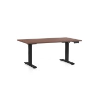 Výškovo nastaviteľný stôl OfficeTech C 140 x 80 cm, čierna podnož