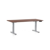 Výškovo nastaviteľný stôl OfficeTech D 160 x 80 cm, šedá podnož