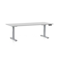 Výškovo nastaviteľný stôl OfficeTech D 180 x 80 cm, šedá podnož