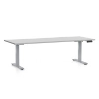 Výškovo nastaviteľný stôl OfficeTech C 200 x 80 cm, šedá podnož