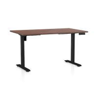 Výškovo nastaviteľný stôl OfficeTech B, 120 x 80 cm, čierna podnož