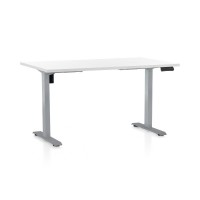 Výškovo nastaviteľný stôl OfficeTech B, 120 x 80 cm, šedá podnož