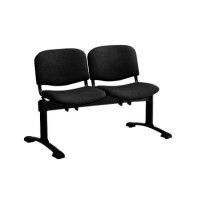Čalúnená lavica ISO, 2-sedadlo - čierne nohy