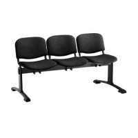 Čalúnená lavica ISO, 3-sedadlo - čierne nohy - výpredaj
