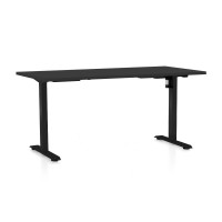 Výškovo nastaviteľný stôl OfficeTech A 160 x 80 cm, čierna podnož
