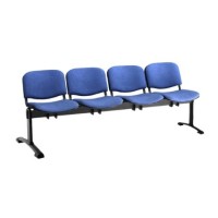 Čalúnená lavica ISO, 4-sedadlo - čierne nohy - výpredaj