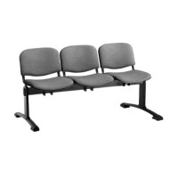 Čalúnená lavica ISO, 3-sedadlo - čierne nohy - výpredaj