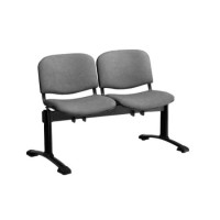 Čalúnená lavica ISO, 2-sedadlo - čierne nohy - výpredaj