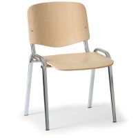 Drevená stolička ISO - chrómované nohy