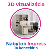3D vizualizácie Impress: 1× kancelária