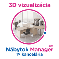 3D vizualizácia Manager LUX: 1× kancelária