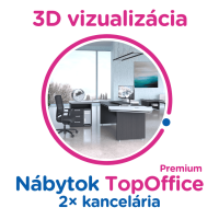 3D vizualizácia TopOffice Premium: 2× kancelária