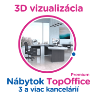 3D vizualizácia TopOffice Premium: 3 a viac kancelárii